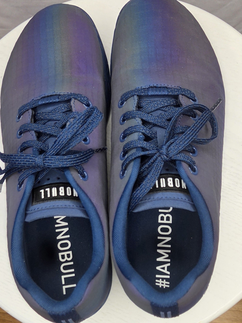 NOBULL Men’s 10 Iridescent Blue Outwork Trainer Sneaker NWOB